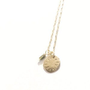 Greek Medallion + Jade Necklace