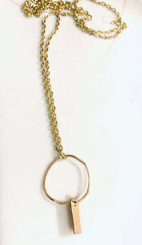 Circle tab necklace