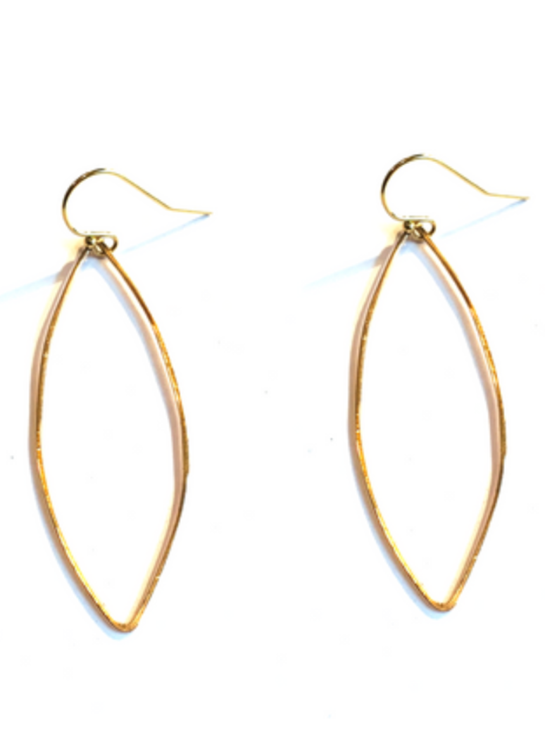 Open Leaf Hoop Earring