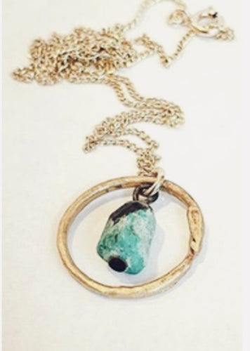 Turquoise Drop Stone Necklace