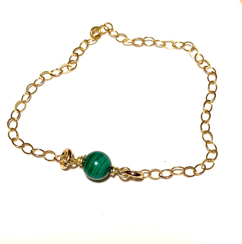 Malachite Chain Bracelet