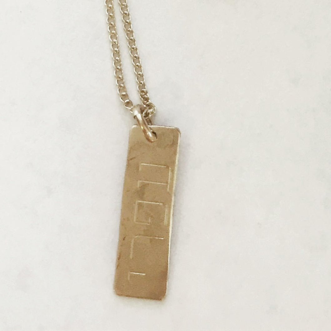 engraved pendant