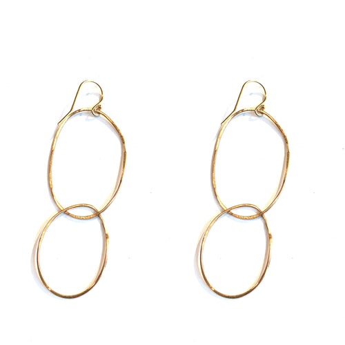 Large Double Circle Hoop Earring