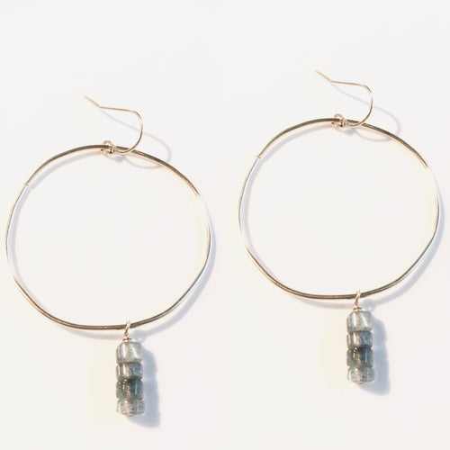 Labradorite Heishi Earrings